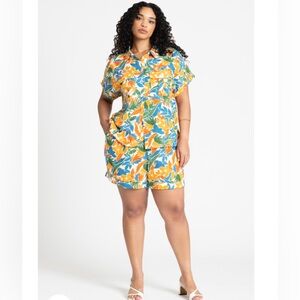 High Waisted Print Short